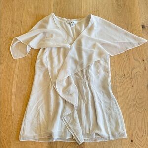 CAbi Sheer White Blouse